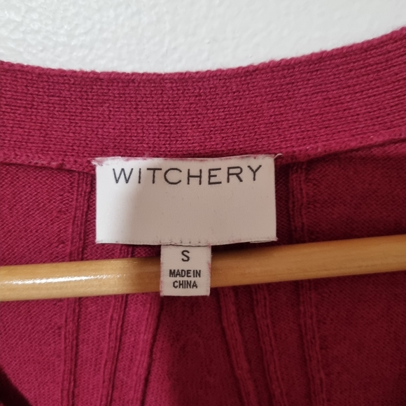Witchery Size S Magenta Pink Cotton Cashmere Blend Jumper - Picture 3 of 4